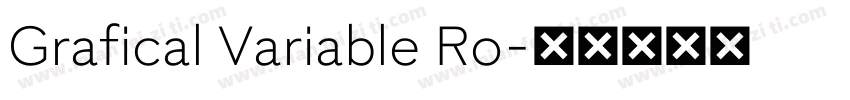 Grafical Variable Ro字体转换